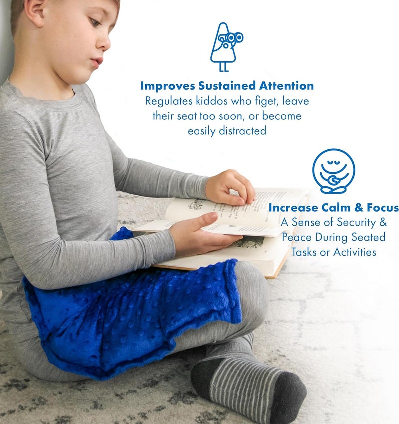 Harkla Weighted Lap Pad for Kids (Deep Blue) - Image 5